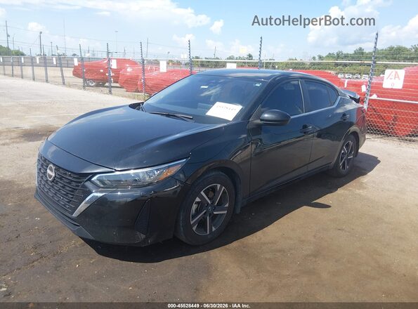 3N1AB8CV2SY217971 2025 NISSAN SENTRA Black წინა მარცხენა ხედი სამი მეოთხედიდან