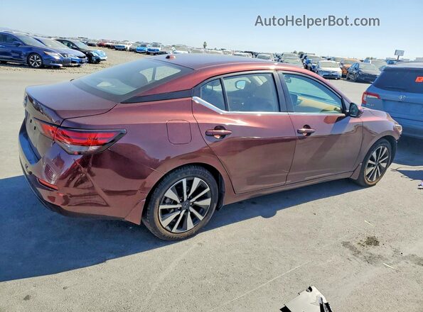 3N1AB8CV2SY261906 2025 NISSAN SENTRA Burgundy უკანა მარჯვენა