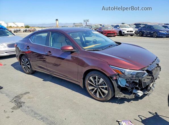 3N1AB8CV2SY261906 2025 NISSAN SENTRA Burgundy წინა მარჯვენა