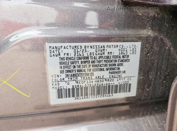 3N1AB8CV2SY284165 2025 NISSAN SENTRA Gray Vista del compartimento del motor
