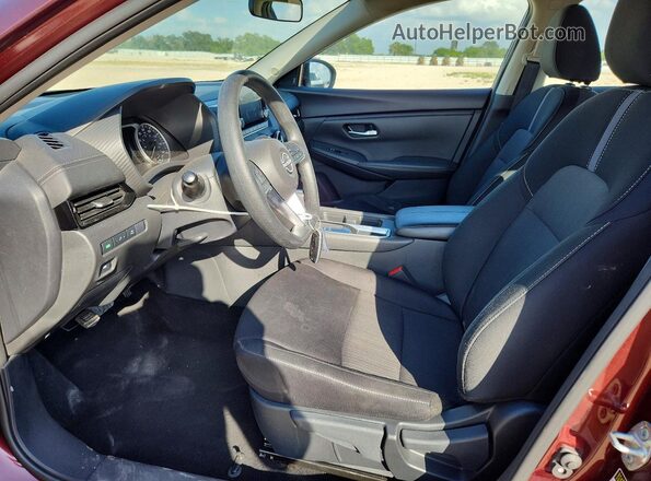 3N1AB8CV2SY291472 2025 NISSAN SENTRA Burgundy Widok wnętrza z przodu