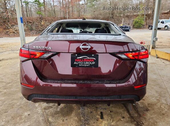 3N1AB8CV2SY354344 2025 NISSAN SENTRA Maroon უკანა ხედი