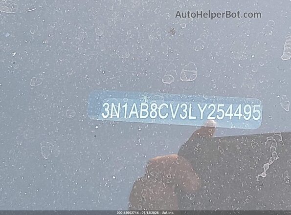3N1AB8CV3LY254495 2020 NISSAN SENTRA Серый Вид подкапотного пространства