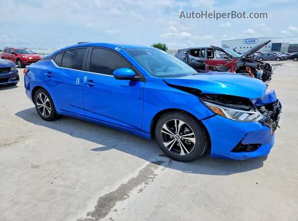 3N1AB8CV3MY212829 2021 NISSAN SENTRA Blue წინა მარჯვენა