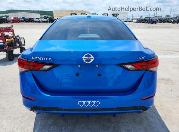 3N1AB8CV3MY212829 2021 NISSAN SENTRA Blue უკანა ხედი