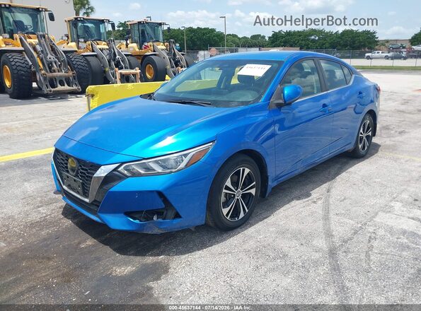 3N1AB8CV3MY266504 2021 NISSAN SENTRA Blue Vista tres cuartos delantera izquierda