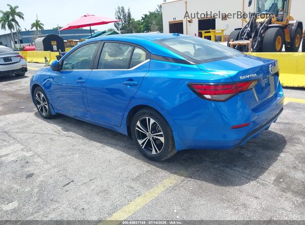 3N1AB8CV3MY266504 2021 NISSAN SENTRA Blue Trasero izquierdo