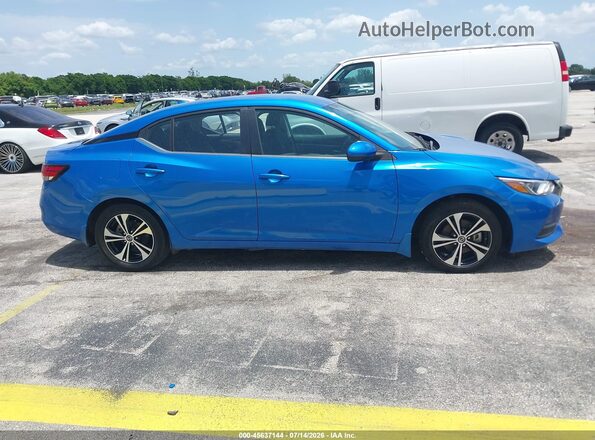 3N1AB8CV3MY266504 2021 NISSAN SENTRA Blue Vista interior trasera