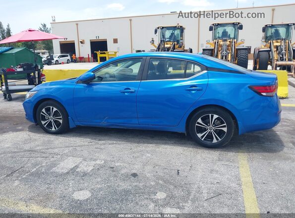 3N1AB8CV3MY266504 2021 NISSAN SENTRA Blue Vista interior de 360 grados