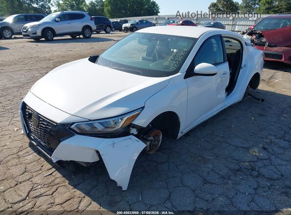 3N1AB8CV3MY301767 2021 NISSAN SENTRA Белый Передняя левая четверть