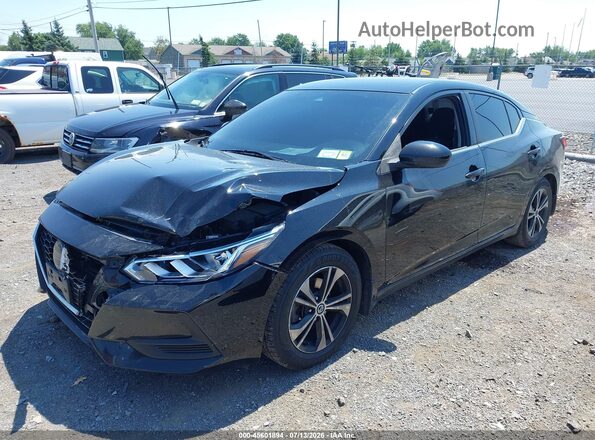 3N1AB8CV3MY307505 2021 NISSAN SENTRA Black Vista tres cuartos delantera izquierda