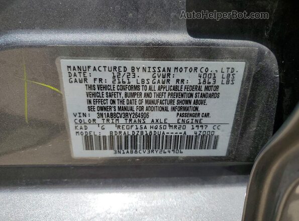 3N1AB8CV3RY264906 2024 NISSAN SENTRA Серебряный Вид подкапотного пространства