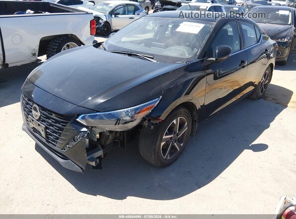 3N1AB8CV3RY353665 2024 NISSAN SENTRA Black წინა მარცხენა ხედი სამი მეოთხედიდან