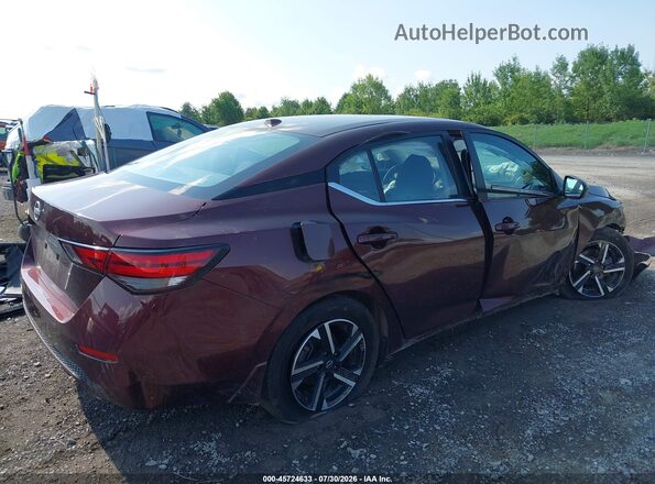 3N1AB8CV3SY266614 2025 NISSAN SENTRA Темно-бордовый Задняя правая четверть