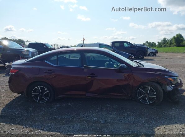 3N1AB8CV3SY266614 2025 NISSAN SENTRA Темно-бордовый Панорамный вид салона 360°