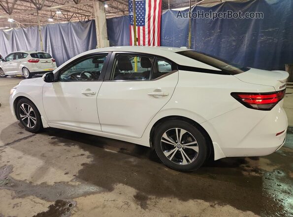 3N1AB8CV4MY201256 2021 NISSAN SENTRA White Widok naklejki z numerem VIN