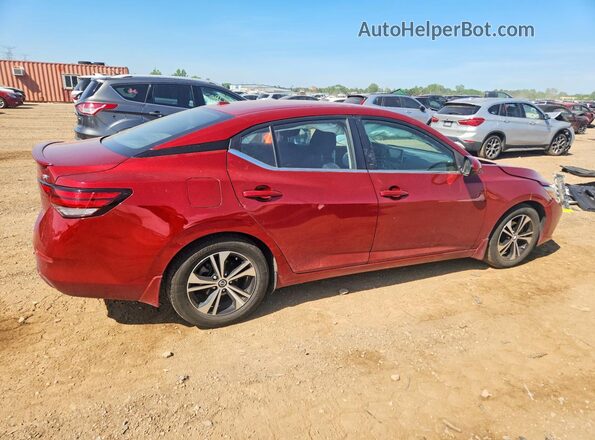 3N1AB8CV4MY213746 2021 NISSAN SENTRA Красный Задняя правая четверть