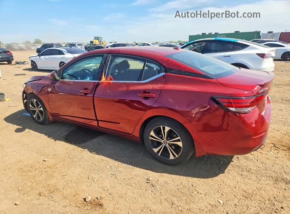 3N1AB8CV4MY213746 2021 NISSAN SENTRA Красный Задняя левая четверть