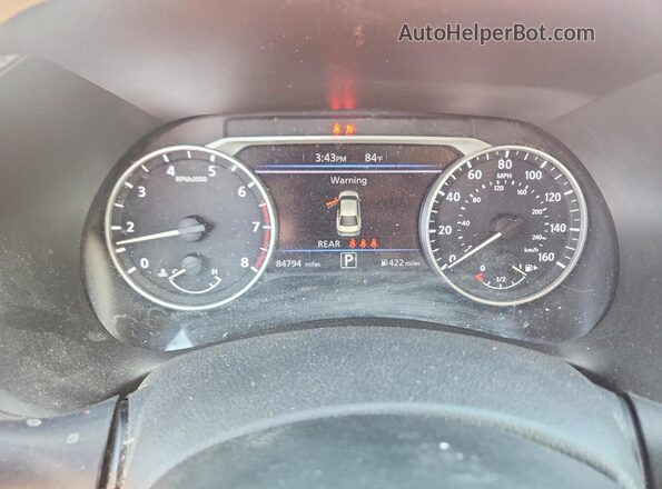 3N1AB8CV4MY213746 2021 NISSAN SENTRA Красный Вид щитка приборов