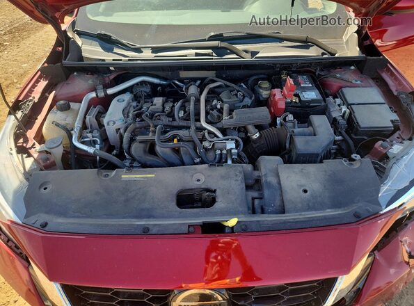 3N1AB8CV4MY213746 2021 NISSAN SENTRA Красный Вид задней части салона