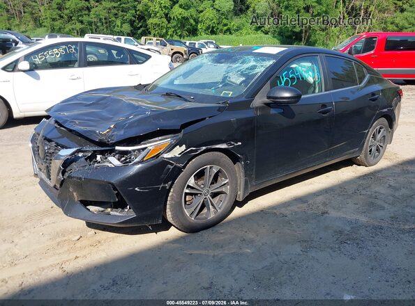 3N1AB8CV4MY315497 2021 NISSAN SENTRA Black Vista tres cuartos delantera izquierda