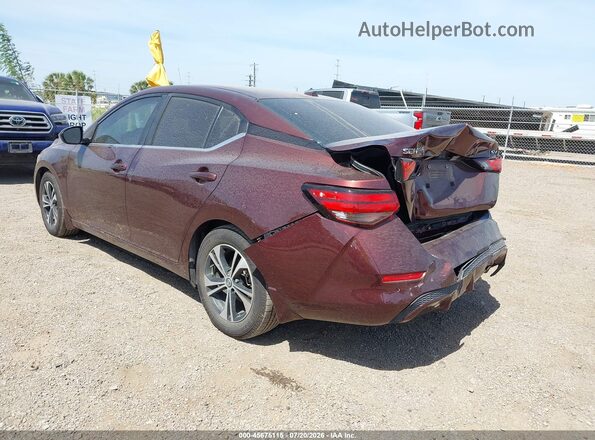 3N1AB8CV4MY328640 2021 NISSAN SENTRA Burgundy Հետևի ձախ