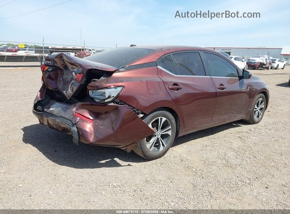 3N1AB8CV4MY328640 2021 NISSAN SENTRA Burgundy Հետևի աջ