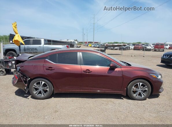3N1AB8CV4MY328640 2021 NISSAN SENTRA Burgundy Սալոնի հետևի տեսք