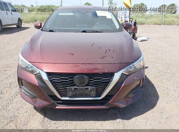 3N1AB8CV4MY328640 2021 NISSAN SENTRA Burgundy Սարքավորումների վահանակի տեսք