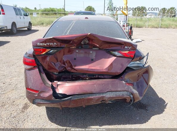 3N1AB8CV4MY328640 2021 NISSAN SENTRA Burgundy Դիմացի տեսք