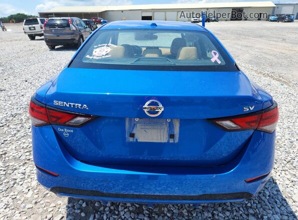 3N1AB8CV4NY233822 2022 NISSAN SENTRA Blue Հետևի տեսք