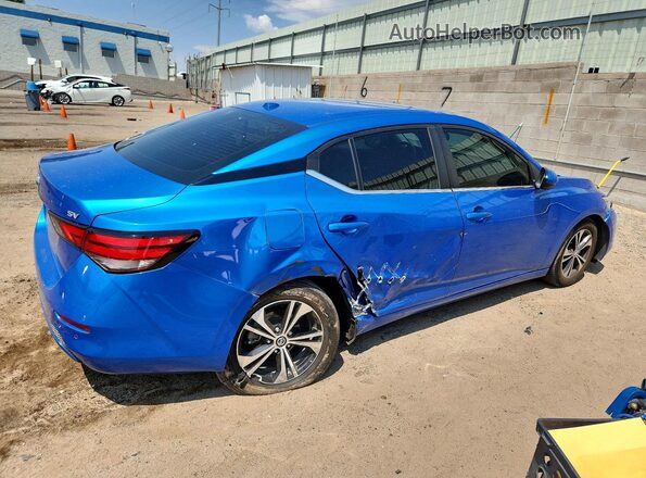 3N1AB8CV4PY221866 2023 NISSAN SENTRA Синий Задняя правая четверть
