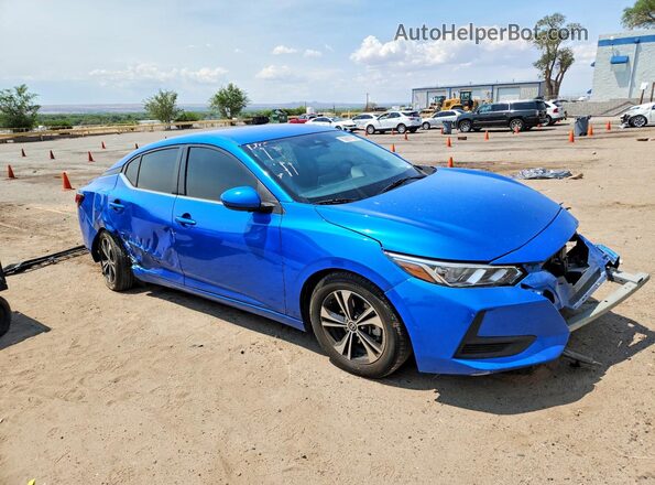 3N1AB8CV4PY221866 2023 NISSAN SENTRA Синий Передняя правая четверть