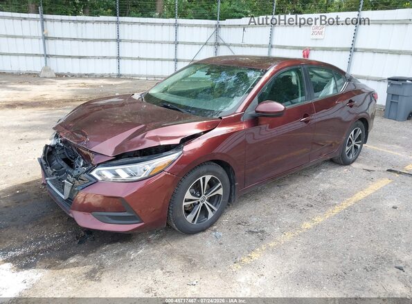 3N1AB8CV4PY250266 2023 NISSAN SENTRA Red Առջևի ձախ երեք քառորդ տեսարան