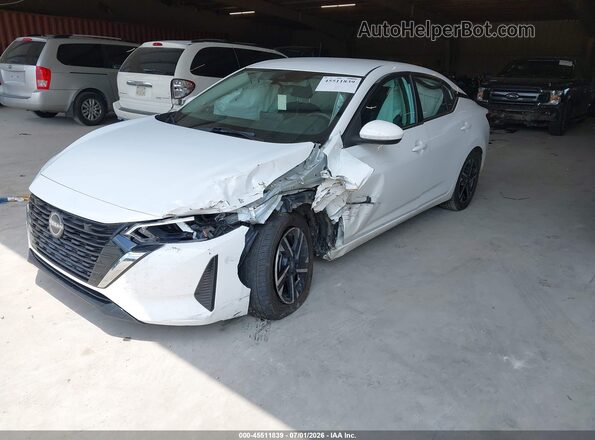 3N1AB8CV4RY219683 2024 NISSAN SENTRA White წინა მარცხენა ხედი სამი მეოთხედიდან