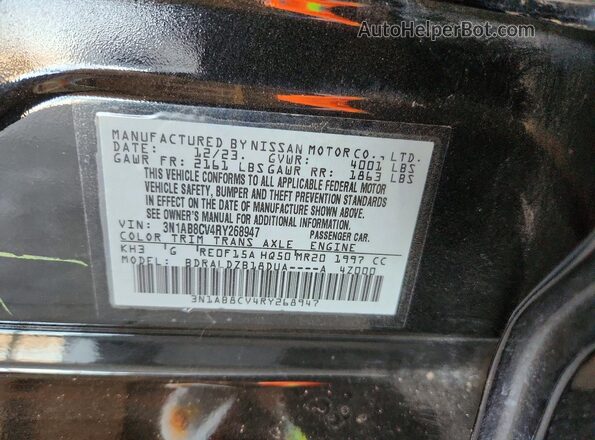 3N1AB8CV4RY268947 2024 NISSAN SENTRA Black ძრავის განყოფილების ხედი