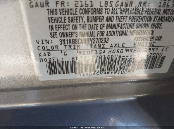 3N1AB8CV4RY270293 2024 NISSAN SENTRA Gray Engine compartment view