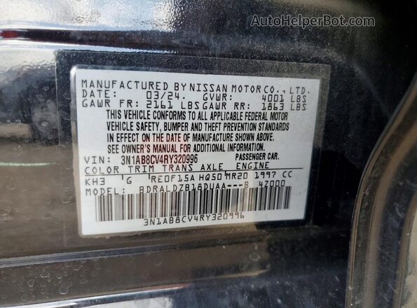 3N1AB8CV4RY320996 2024 NISSAN SENTRA Black Vista del compartimento del motor