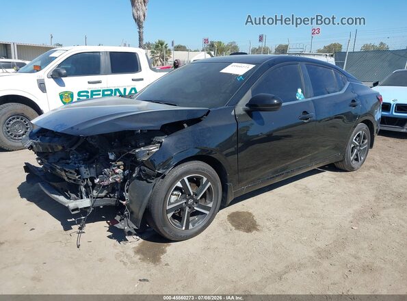 3N1AB8CV4RY362858 2024 NISSAN SENTRA Черный Передняя левая четверть