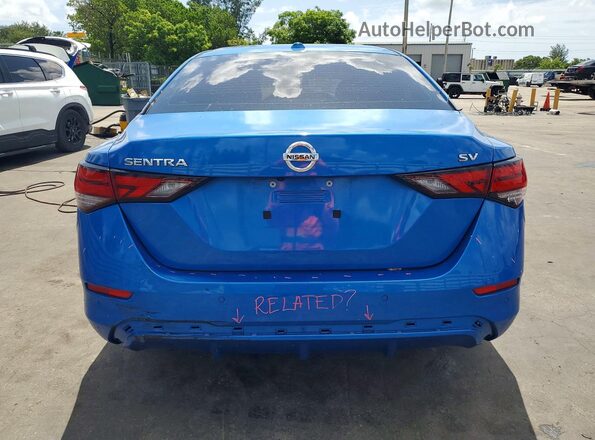 3N1AB8CV5LY256989 2020 NISSAN SENTRA Blue Հետևի տեսք
