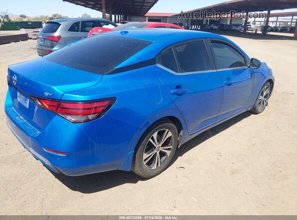3N1AB8CV5MY216798 2021 NISSAN SENTRA Синий Задняя правая четверть