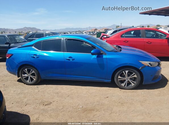 3N1AB8CV5MY216798 2021 NISSAN SENTRA Синий Вид щитка приборов