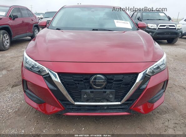 3N1AB8CV5MY227879 2021 NISSAN SENTRA Red Вид щитка приладів