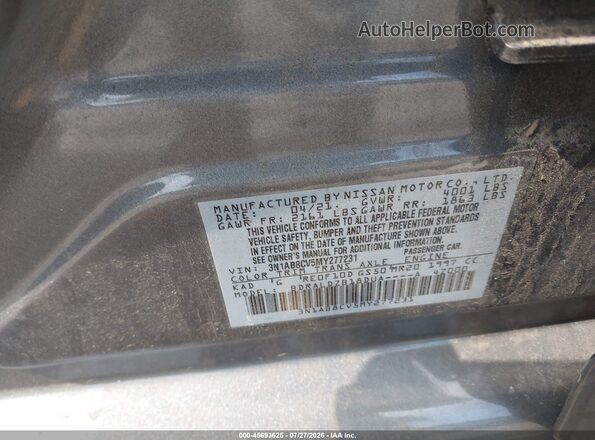 3N1AB8CV5MY277231 2021 NISSAN SENTRA Gray Widok komory silnika