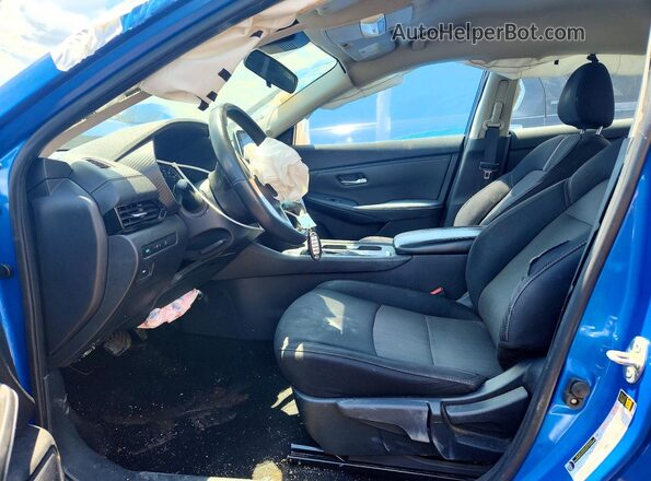 3N1AB8CV5MY316884 2021 NISSAN SENTRA Синий Вид салона спереди