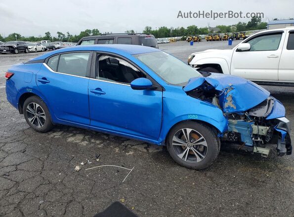 3N1AB8CV5MY316884 2021 NISSAN SENTRA Синий Передняя правая четверть