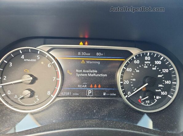 3N1AB8CV5MY327190 2021 NISSAN SENTRA Silver Вид щитка приладів