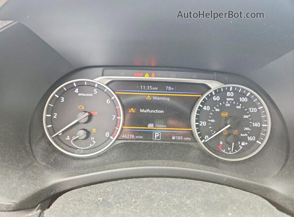 3N1AB8CV5MY330073 2021 NISSAN SENTRA Silver ხელსაწყოთა პანელის ხედი