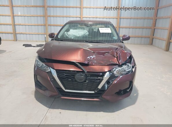 3N1AB8CV5NY233487 2022 NISSAN SENTRA Burgundy Widok z przodu