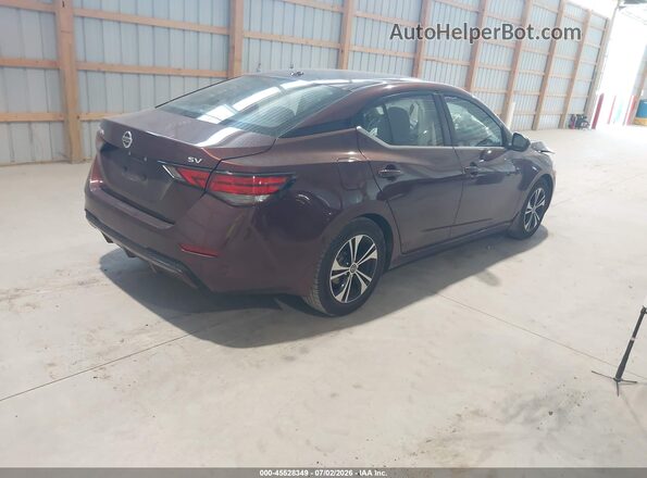 3N1AB8CV5NY233487 2022 NISSAN SENTRA Burgundy Tył prawy
